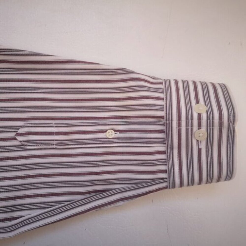 Eddie Bauer Relaxed Fit Mens Size XL Wrinkle Resistant Striped Shirt - Picture 6 of 12